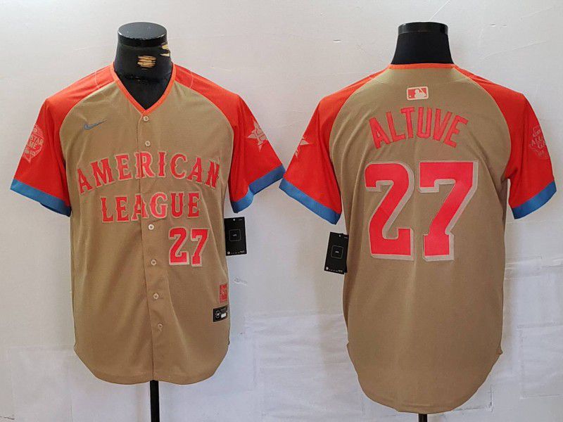 Men Houston Astros #27 Altuve Orange All star 2024 Nike MLB Jersey style 5->houston astros->MLB Jersey